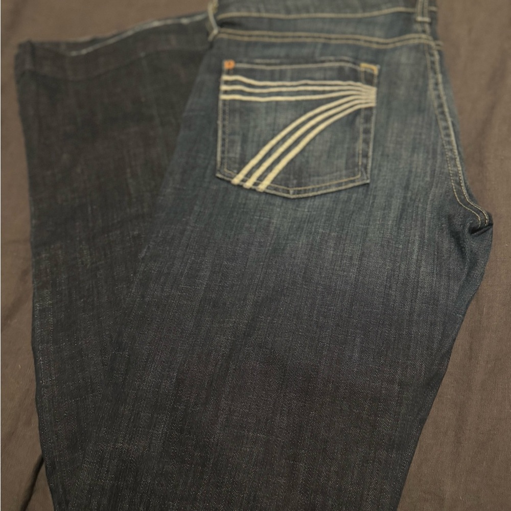 7 For All Mankind Indigo Straight Jeans